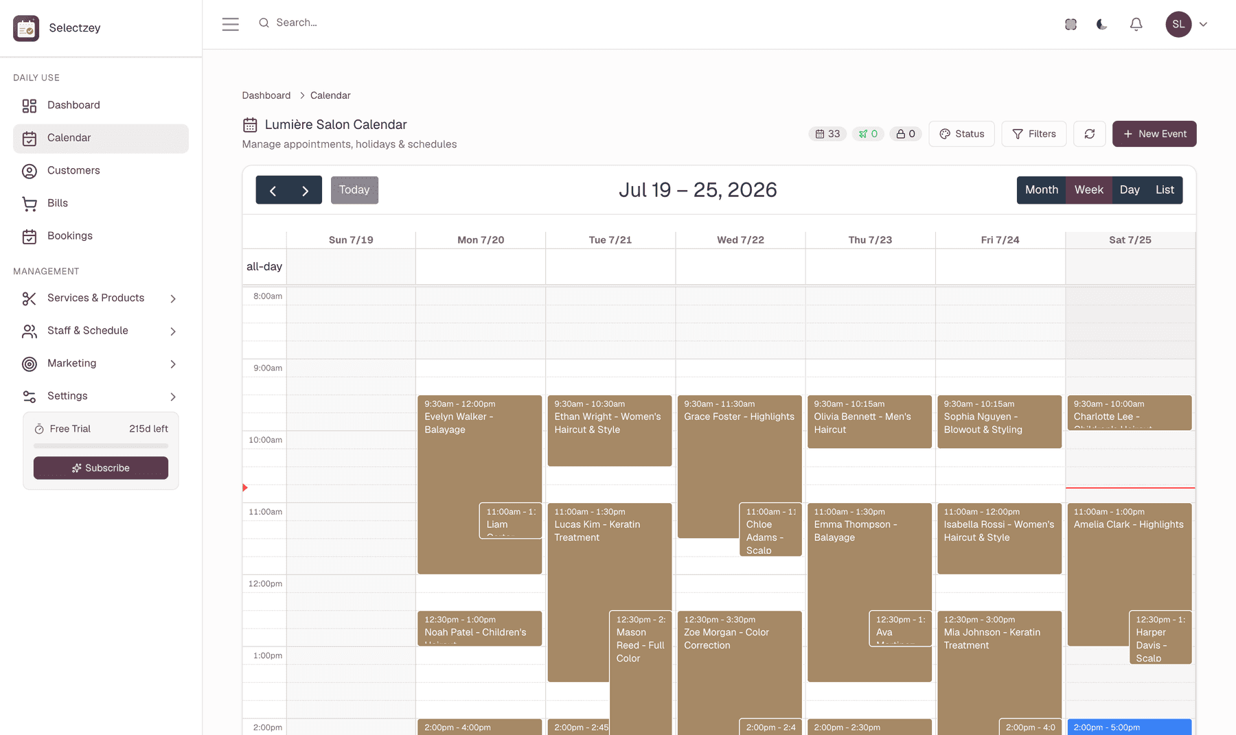 Selectzey Calendar